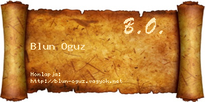 Blun Oguz névjegykártya